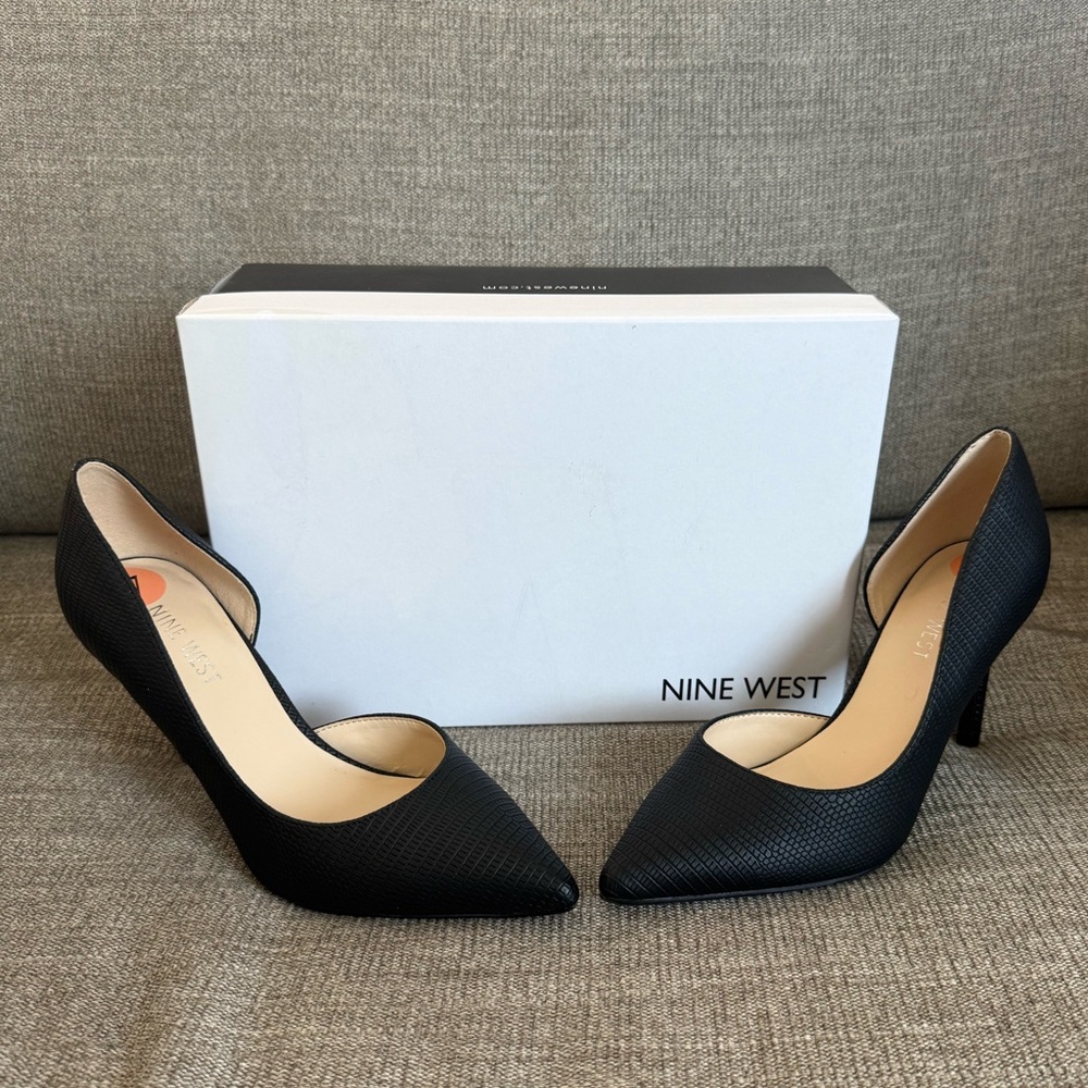 Nine West Black Pointed Toe Heels Elegant Design